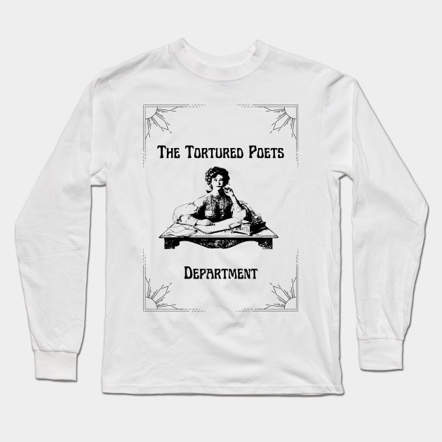 Vintage inspired the tortured poets department design Long Sleeve T-Shirt by kuallidesigns